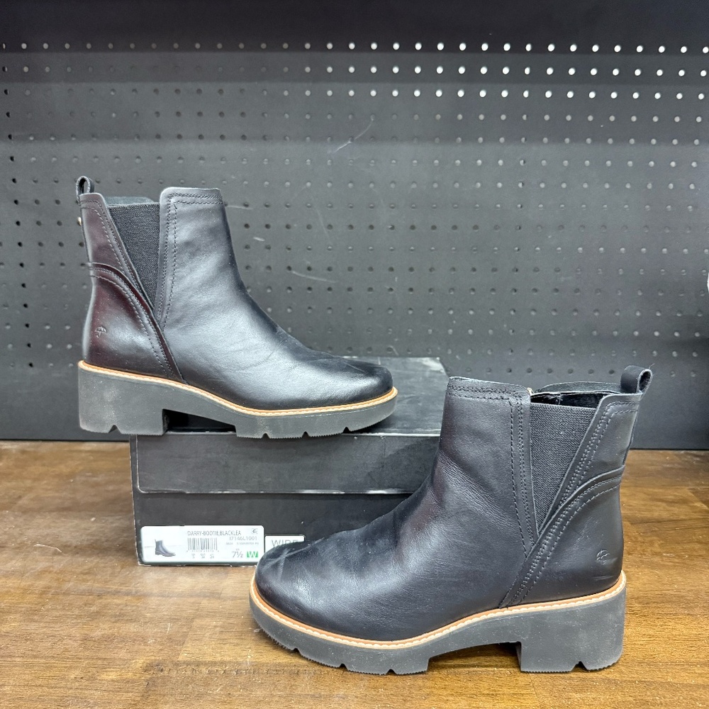 <New W/ Box! Women's Naturalizer Darry Bootie Black Leather Wide Width Size 7.5